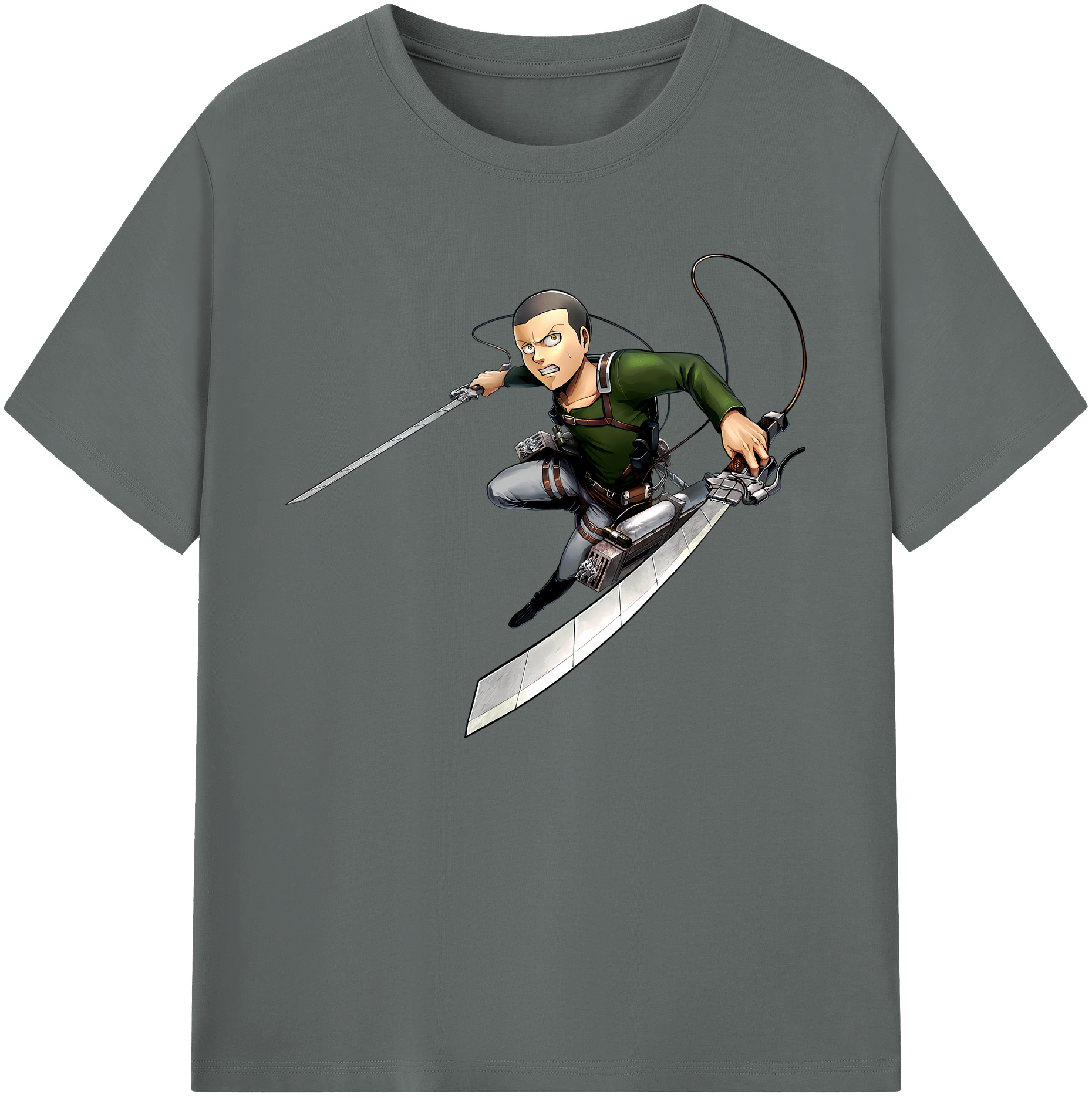 （画像用） 進撃の巨人 コニー·スプリンガー Attack on Titan Connie Springer 綿100％ メンズ半袖Tシャツ｜肌触りやわらか＆通気性